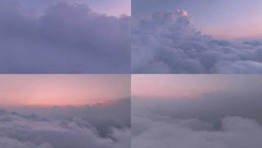 航拍高空云层日出风光高清在线视频素材下载