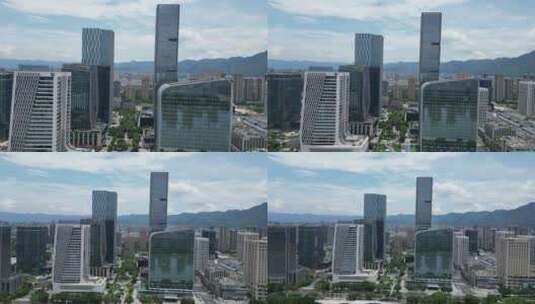 福州金融街cbd商业高楼高清在线视频素材下载