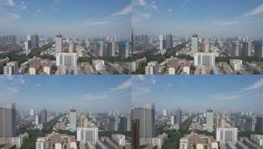 山东淄博城市建设航拍高清在线视频素材下载