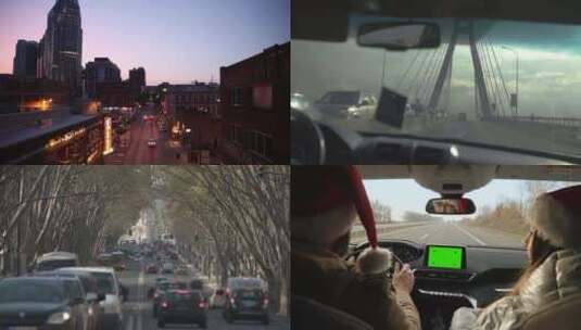 【合集】汽车驾驶出行车流高清在线视频素材下载