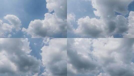 蓝天白云天气晴朗空气清新高清在线视频素材下载