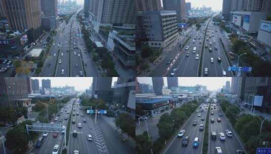 武汉汉阳龙阳大道二环线航拍高清在线视频素材下载