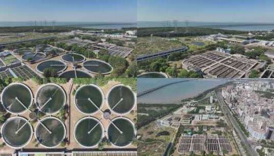 深圳市三大污水处理设施之固戍污水处理厂高清在线视频素材下载