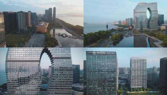 4K-杭州印航拍高清在线视频素材下载