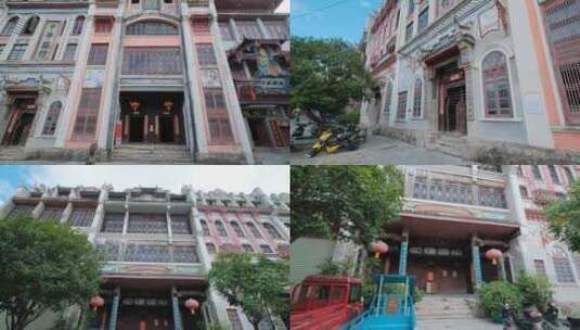 桂林灵川大圩古镇古建筑高清在线视频素材下载