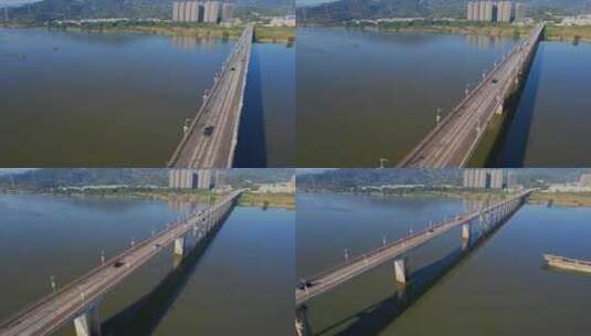 航拍福州闽侯大桥风光高清在线视频素材下载