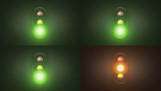 红绿灯三维动画高清在线视频素材下载