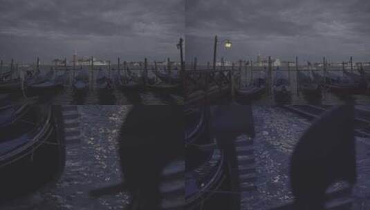 欧洲意大利威尼斯的贡多拉船高清在线视频素材下载