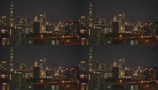 北京望京CBD城市夜景高清在线视频素材下载