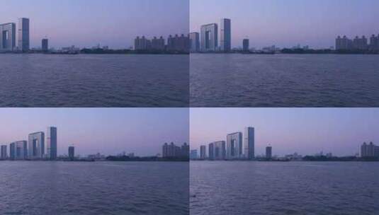 广州之窗商务港珠江岸城市高楼建筑景观高清在线视频素材下载
