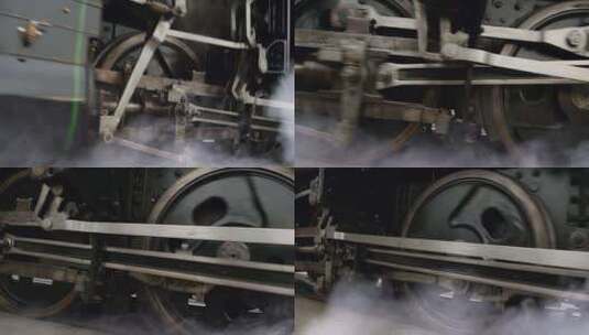 蒸汽火车工业行驶高清在线视频素材下载