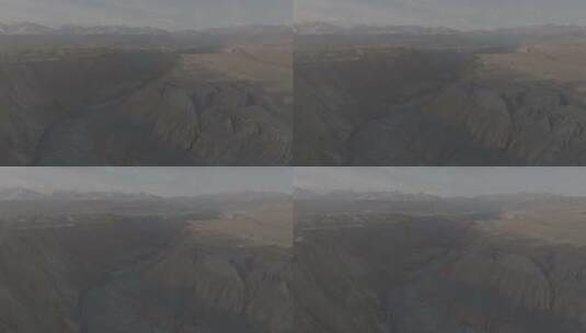 经典航拍侧飞安吉海大峡谷纹理光影高清在线视频素材下载