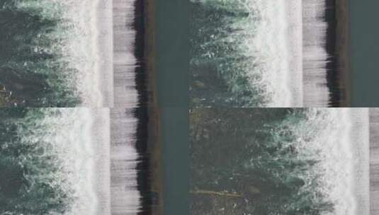 广西河池水电站俯拍高清在线视频素材下载