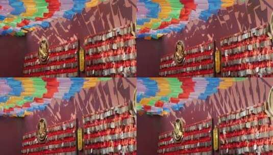 陕西省西安市广仁寺喇嘛寺祈福的吊牌高清在线视频素材下载