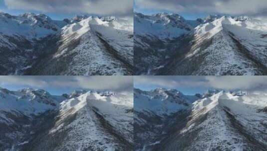 雪山航拍素材高清在线视频素材下载