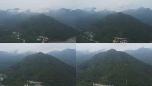 广东东莞：雨后银瓶山云雾缭绕高清在线视频素材下载