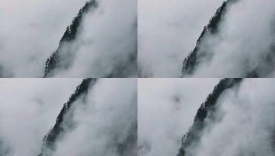 山谷里的云雾天气高清在线视频素材下载
