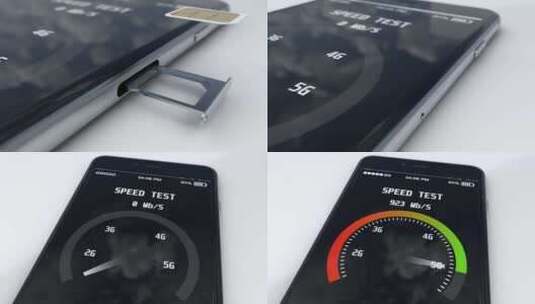 5g SIM卡安装在智能手机4k高清在线视频素材下载