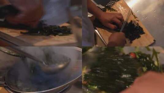 凉拌海带丝 美食制作高清在线视频素材下载
