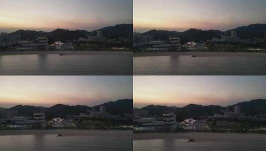 航拍广东珠海城市风光高清在线视频素材下载