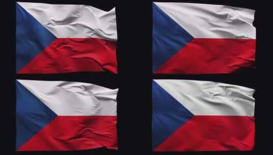 捷克国旗2K高清在线视频素材下载