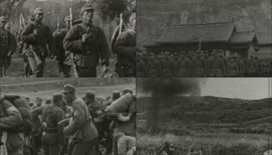 红军八路军抗战资料片高清在线视频素材下载