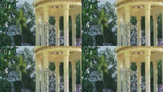 三维喷泉  喷泉特写 三维园林高清在线视频素材下载