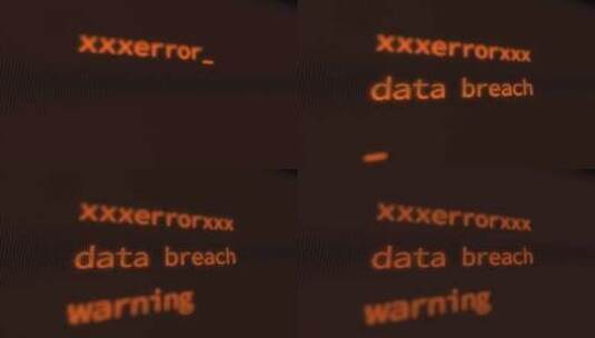 错误、数据泄露、警告、屏幕高清在线视频素材下载