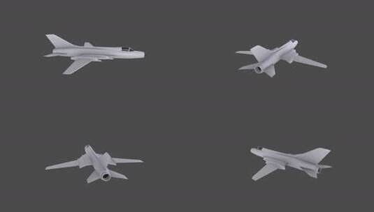 飞行中光滑战斗机的3D渲染高清在线视频素材下载