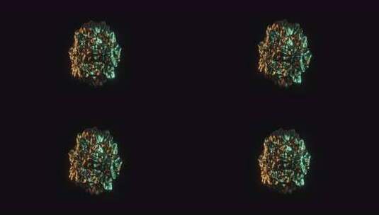 抽象艺术的3d球体循环渲染，带有超现实的高清在线视频素材下载