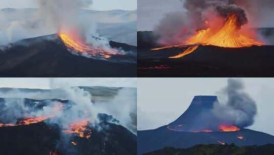 火山爆发岩浆喷射 (1)高清在线视频素材下载