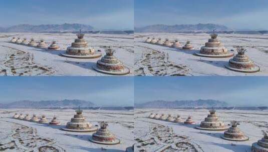 贺兰山雪景 贺兰山西麓雪景2高清在线视频素材下载