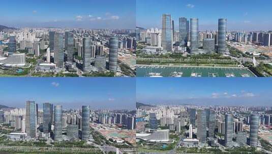 合集福建厦门国际金融中心CBD航拍高清在线视频素材下载