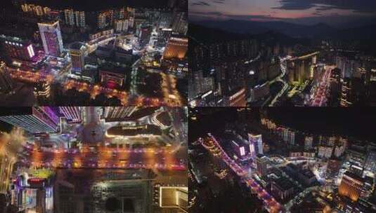 攀枝花城市夜景航拍4K高清在线视频素材下载