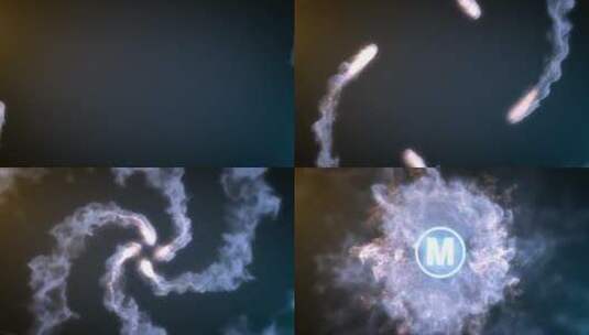 时尚炫酷史诗般的漩涡烟雾动画图标开场展示AE模板高清AE视频素材下载