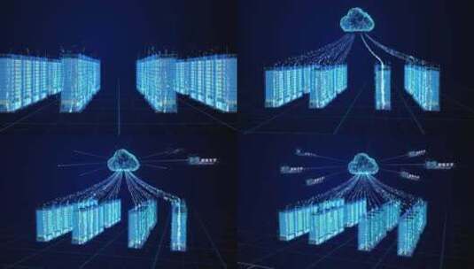 科技云服务器信息包装高清AE视频素材下载