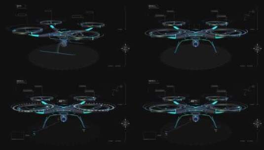 无人机_科技元素高清AE视频素材下载