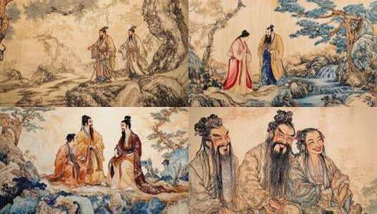 古代圣贤传统文化智者形象历史人物哲学思想高清在线视频素材下载