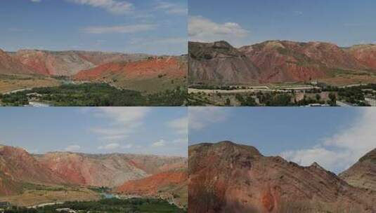 多彩丹霞地貌自然景观高清在线视频素材下载
