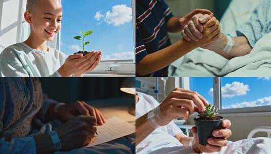 白血病癌症患者 生命希望与医疗关怀高清在线视频素材下载