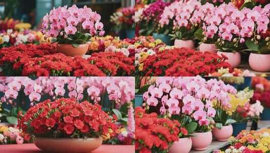 花卉盆栽素材高清在线视频素材下载