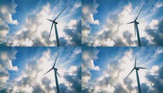 电力生产用风车高清在线视频素材下载
