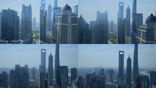 上海陆家嘴城市航拍高清在线视频素材下载