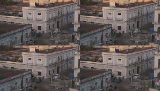 古巴西恩富戈斯街道黄昏地拍高清在线视频素材下载