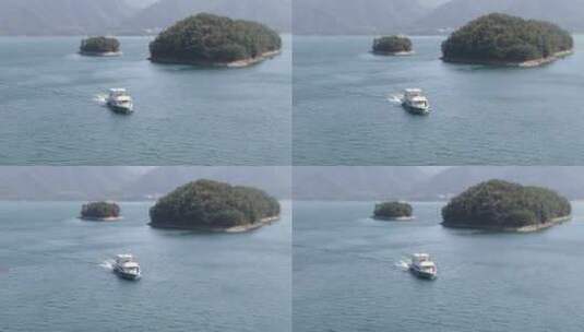 航拍九江庐山西海千岛湖高清在线视频素材下载