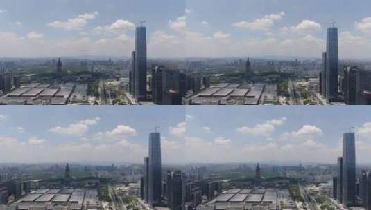 航拍贵阳金融中心金融城第一高楼高清在线视频素材下载