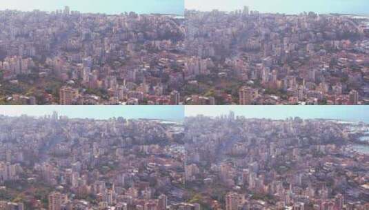 贝鲁特黎巴嫩城市鸟瞰高清在线视频素材下载