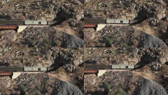 列车正穿过山间隧道高清在线视频素材下载