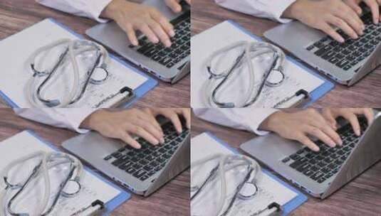 亚洲中国女性女士女医生医师互联网办公高清在线视频素材下载