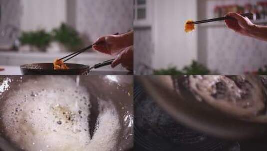 【镜头合集】拔丝红薯拔丝苹果糖浆制作高清在线视频素材下载